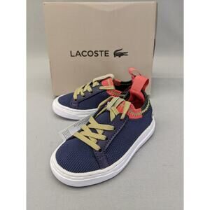 Lacoste Unisex-Child Infant's La Piquee Sneaker Navy/Red, 5.5